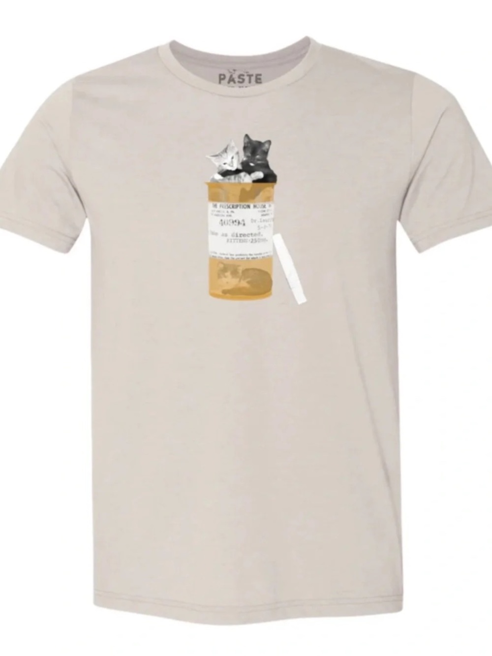 Take 2 Cats and call me in the Morning T-shirt by PASTE in White -Sz LGE